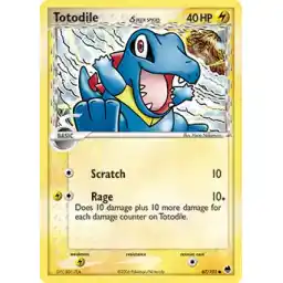 EX: Dragon Frontiers - 067/101 - Totodile (delta species)