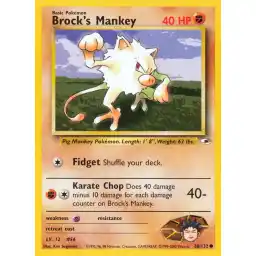 Gym Heroes - 068/132 - Brock's Mankey (lv 12)
