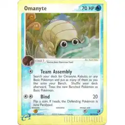 EX Sandstorm - 070/100 - Omanyte - Reverse Holo