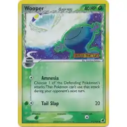 EX: Dragon Frontiers - 071/101 - Wooper (delta species) - Reverse Holo
