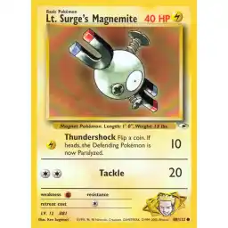 Gym Heroes - 080/132 - Lt. Surge's Magnemite (lv 12) (Lightly Played)