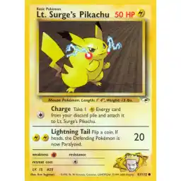 Gym Heroes - 081/132 - Lt. Surge's Pikachu