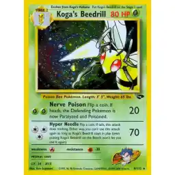 Gym Challenge - 009/132 - Koga's Beedrill - Holo (Near Mint -)