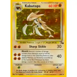 Fossil - 09/62 - Kabutops - Holo (Lightly Played)