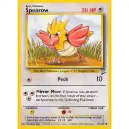 Base Set 2 - 092/130 - Spearow (Lightly Played)