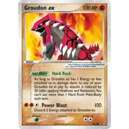 EX Crystal Guardians - 093/100 - Groudon ex (Damaged)