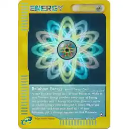 Aquapolis - 144/147 - Rainbow Energy - Reverse Holo Rare (Moderately Played)