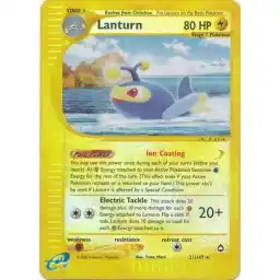 Aquapolis - 21/147 - Lanturn - Reverse Holo - Rare (Near Mint -)