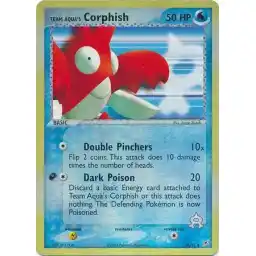EX Team Magma vs Team Aqua - 26/95 - Team Aqua's Corphish - Reverse Holo (Damaged)