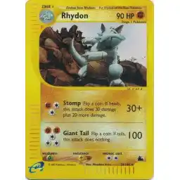 Skyridge - 29/144 - Rhydon - Reverse Holo - Rare (Lightly Played)