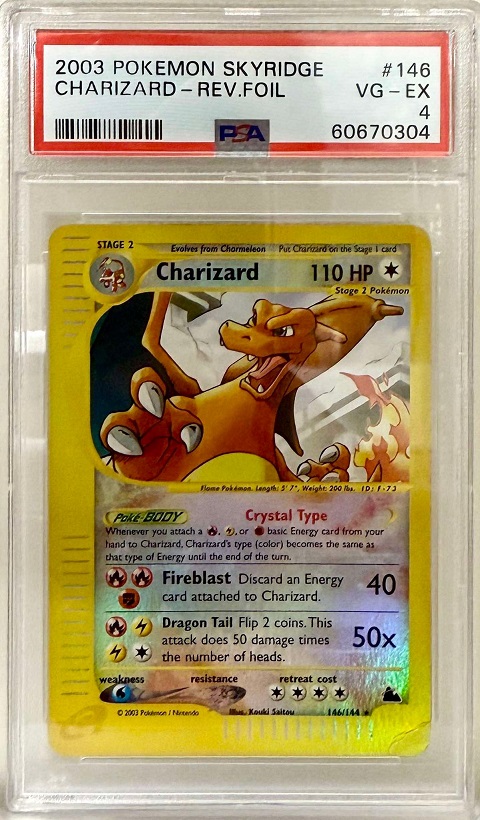 PSA 4 Very Good - 2003 Pokemon Skyridge Charizard Reverse Foil #146