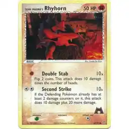 EX Team Magma vs Team Aqua - 67/95 - Team Magma's Rhyhorn - Reverse Holo (Lightly Played)
