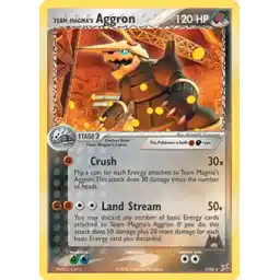 EX Team Magma vs Team Aqua - 7/95 - Team Magma's Aggron - Holo Rare (Lightly Played)