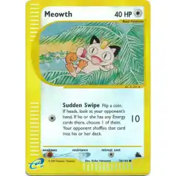 Skyridge - 78/144 - Meowth - Reverse Holo (Lightly Played)