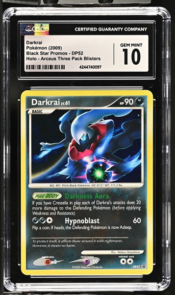 CGC 10 Gem Mint - 2009 Pokemon Arceus Black Star Promo Darkrai Holo #DP52