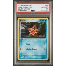 PSA 10 Gem Mint - 2005 Pokemon EX Delta Species Staryu Reverse Holo #84