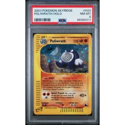 PSA 8 Near Mint - 2003 Pokemon Skyridge Poliwrath Holo #H24