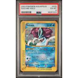 PSA 6 Excellent - 2003 Pokemon Aquapolis Suicune Holo #H25