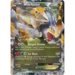 Black Star Promo - BW63 - White Kyurem EX (Heavily Played)