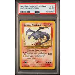 [Tradable] PSA 4 Very Good - Pokemon Neo Destiny Shining Charizard #107