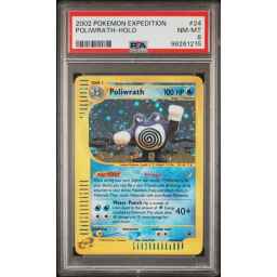 PSA 8 Near Mint - 2002 Pokemon Expedition Poliwrath Holo #24