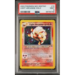 PSA 9 Mint - 2002 Pokemon Neo Destiny Light Arcanine Holo #12