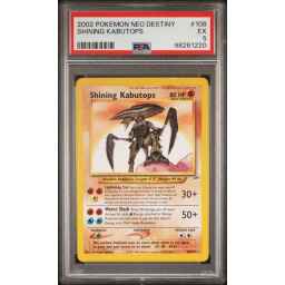 PSA 5 Excellent - 2002 Pokemon Neo Destiny Shining Kabutops #108