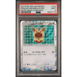 PSA 9 Mint - 2017 Pokemon Japanese Promo Poncho-wearing Eevee #142