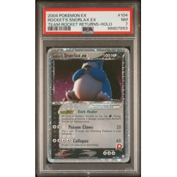 PSA 7 Near Mint - 2004 Pokemon EX Team Rocket Returns Rocket's Snorlax ex #104