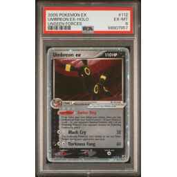 PSA 6 Excellent - 2005 Pokemon EX Unseen Forces Umbreon ex #112