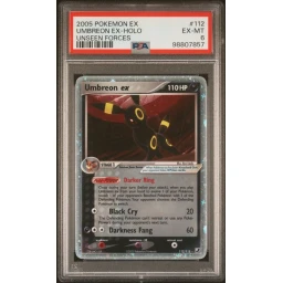PSA 6 Excellent - 2005 Pokemon EX Unseen Forces Umbreon ex #112
