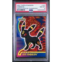 PSA 8 Near Mint - 2001 Pokemon Topps Johto League Champions Umbreon #197