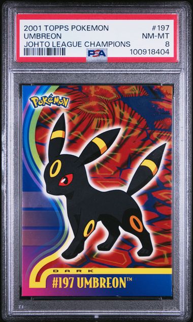 PSA 8 Near Mint - 2001 Pokemon Topps Johto League Champions Umbreon #197