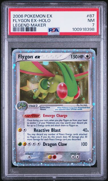 PSA 7 Near Mint - 2006 Pokemon EX Legend Maker Flygon ex Holo #87