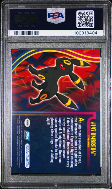 PSA 8 Near Mint - 2001 Pokemon Topps Johto League Champions Umbreon #197 - Bilde 2