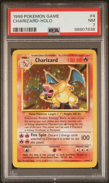 [Auksjon] PSA 7 Near Mint – 1999 Pokemon Base Set Charizard Holo #4