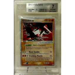 Beckett 7 Near Mint - 2004 Pokemon EX Hidden Legends Groudon ex #93