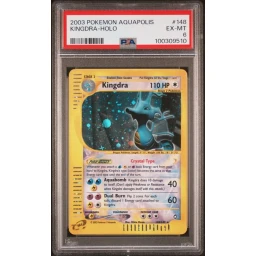 PSA 6 Excellent - 2003 Pokemon Aquapolis Kingdra Holo #148
