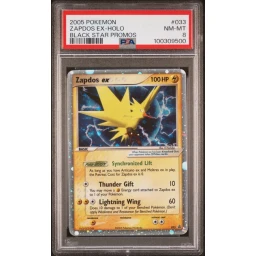 PSA 8 Near Mint - 2005 Pokemon Black Star Promo Zapdos ex Holo #33