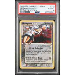 PSA 6 Excellent - 2005 Pokemon EX Delta Species Metagross Gold Star #113