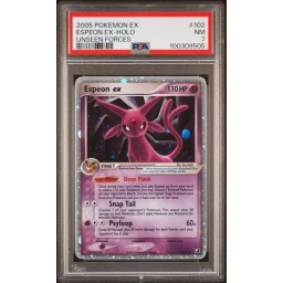PSA 7 Near Mint - 2005 Pokemon EX Unseen Forces Espeon ex Holo #102