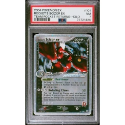 PSA 7 Near Mint - 2004 Pokemon EX Team Rocket Returns Rocket's Scizor ex #101