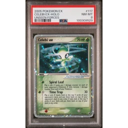 PSA 8 Near Mint - 2005 Pokemon EX Unseen Forces Celebi ex Holo #117