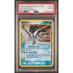 PSA 4 Very Good - 2005 Pokemon EX Unseen Forces Suicune Gold Star #115