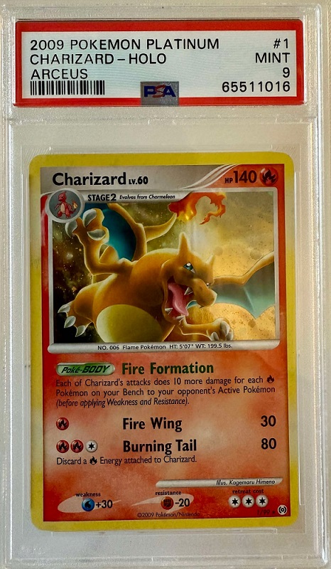 [Auksjon] PSA 9 Mint – 2009 Pokemon Arceus Charizard Holo #1