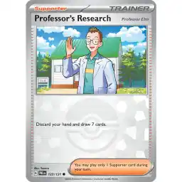 Prismatic Evolutions - 123/131 - Professor's Research [Professor Elm] - Poke Ball Holo