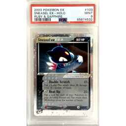PSA 9 Mint - 2003 Pokemon EX Ruby & Sapphire Sneasel ex #103