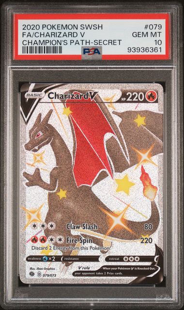 [Auksjon] PSA 10 Gem Mint – 2020 Pokemon Champion’s Path Charizard V #79