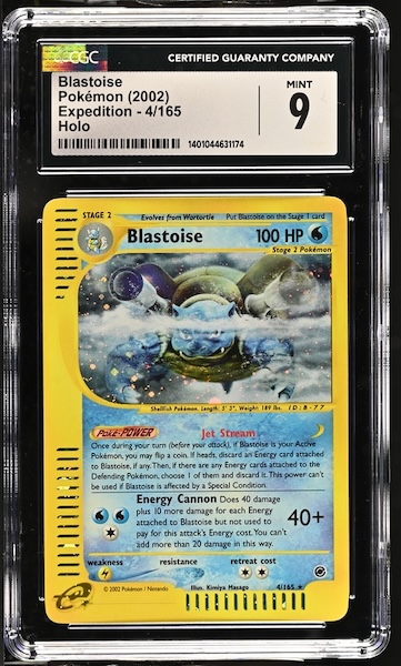 CGC 9 Mint - 2002 Pokemon Expedition Blastoise Holo #4