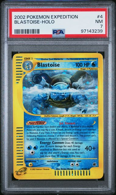 PSA 7 Near Mint - 2002 Pokemon Expedition Blastoise Holo #4